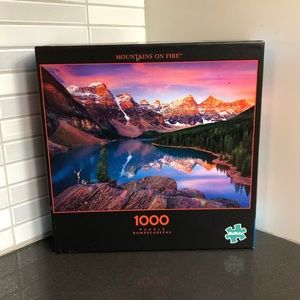 Buffalo Mountains on Fire 1000 Piece Puzzle